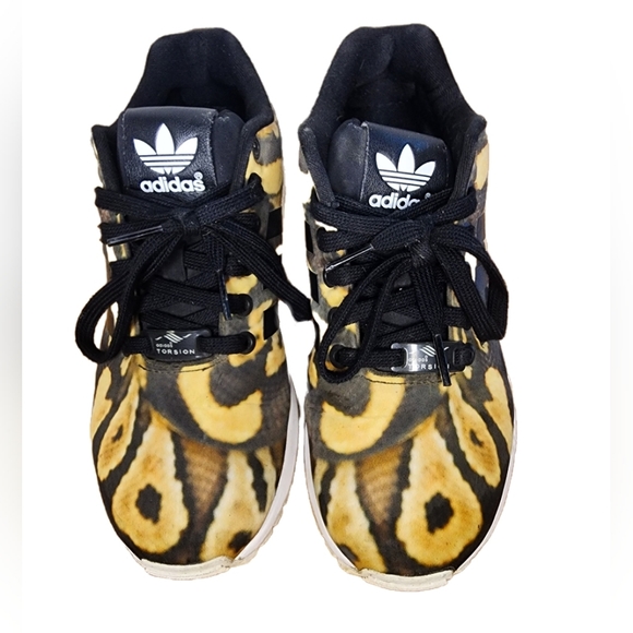 Size 6 Adidas ZX Flux Sneaker Running Shoe Snake Print - Picture 2 of 7